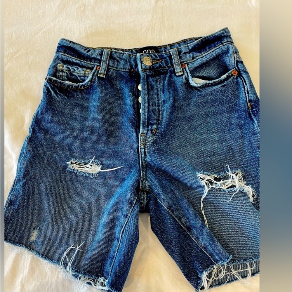 Distressed Denim Shorts